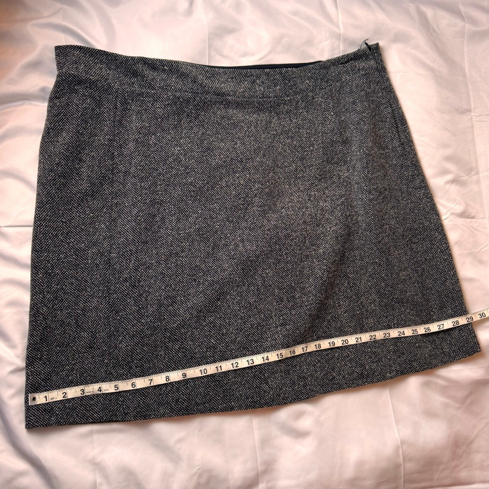Women's Lands' End Pencil Skirt 22W Black White Herringbone - Picture 6 of 11